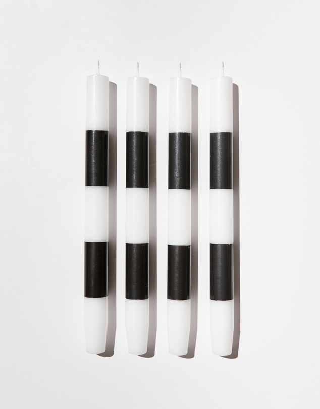 Fazeek - Striped Candle in Black & White