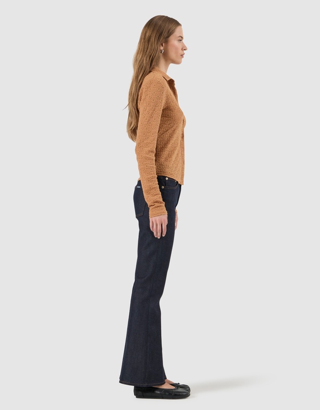Rolla's - Daisy Lace Long Sleeve Shirt - Caramel
