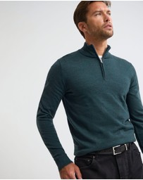 Oxford - Merino Zip-Neck Wool Pullover