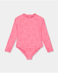 Roxy - Girls 8 to 16 Flip Flower Long Sleeve Rash Vest