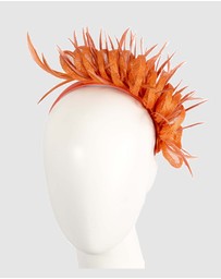 Max Alexander - Orange Sinamay Fascinator Headband