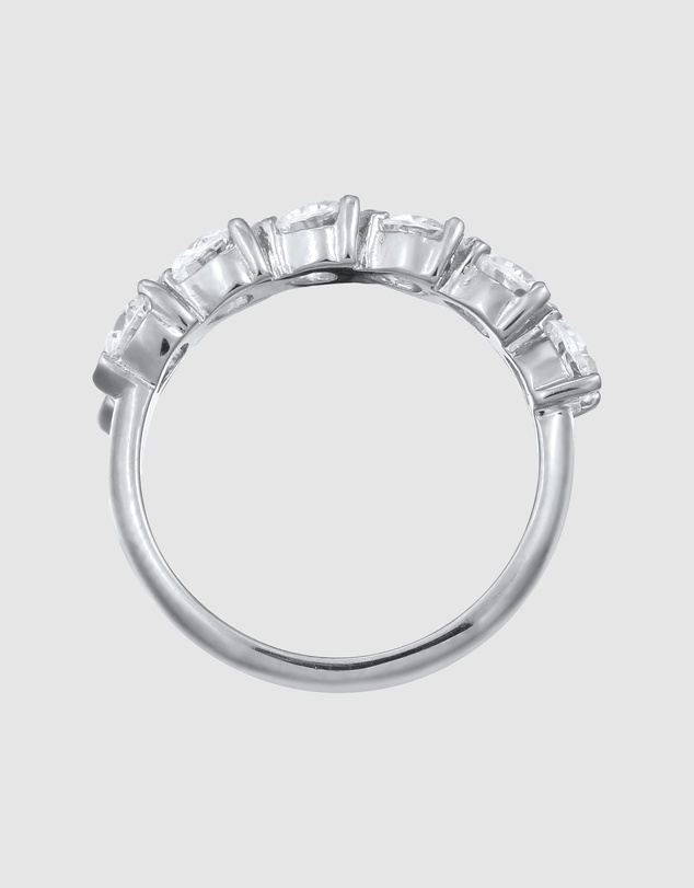 Elli Jewelry - Zirconia Heart Band Ring in 925 Silver