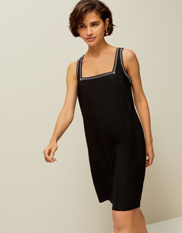 NEXT - Square Neck Mini Shift Dress With Linen