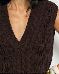 AERE - Mara Cable Knit Vest
