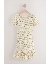 NEXT - Shirred Puff Sleeve Mini Dress