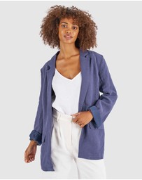 CAMIXA - Jackie Oversized Linen Blazer Jacket