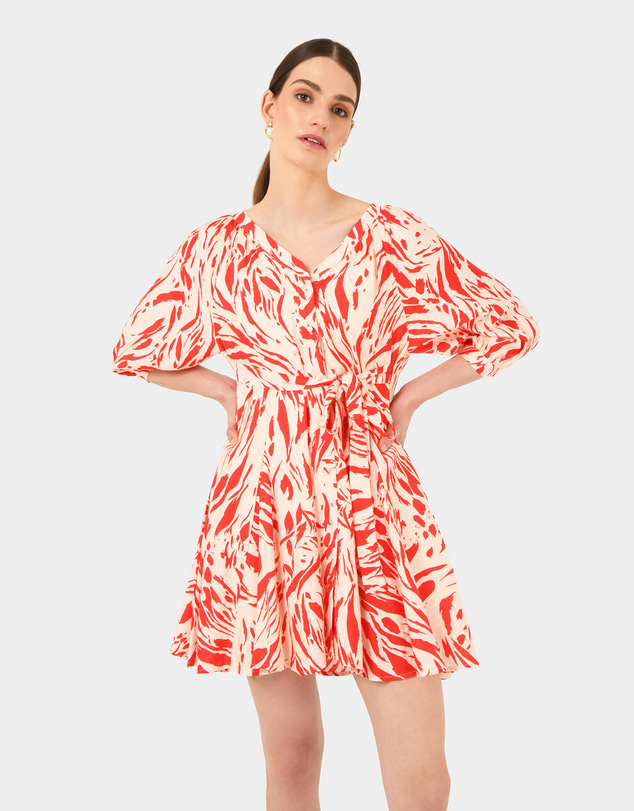 Forcast - Vienna V-Neck Tie Dress