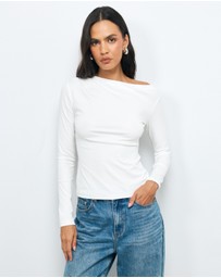 AERE - Off Shoulder Cotton Jersey Top