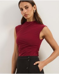 Atmos&Here - Leni Mesh Cap Sleeve Top