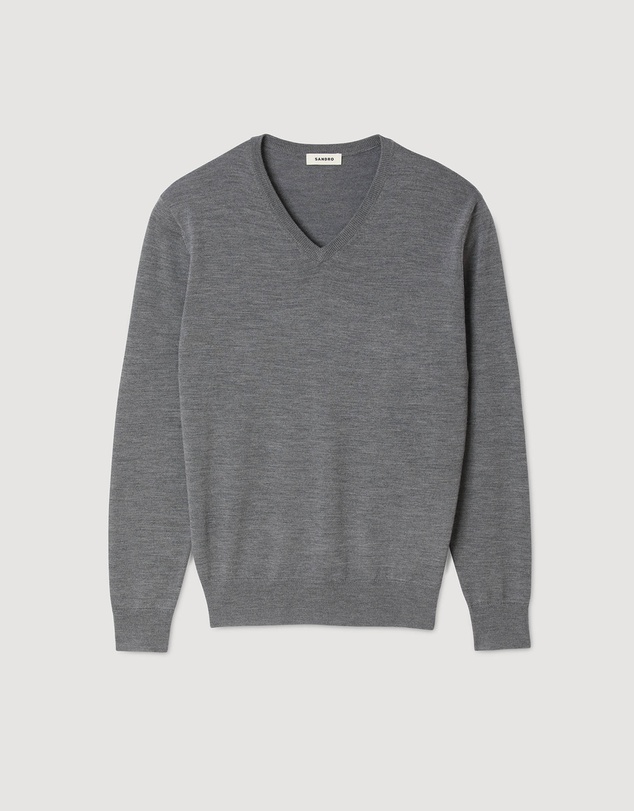 Sandro - Vneck Merinos Sweater