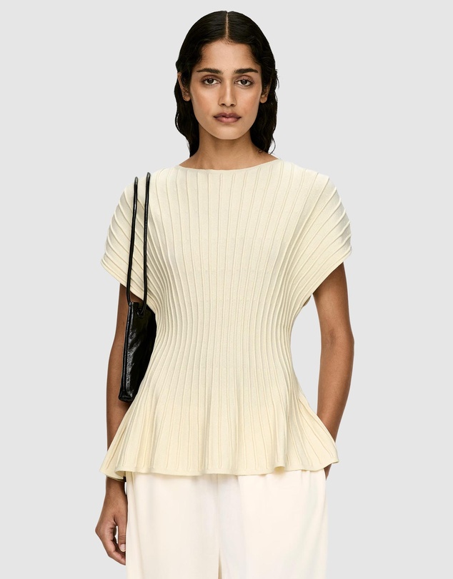 ARKET - Fine-Knit Peplum Top
