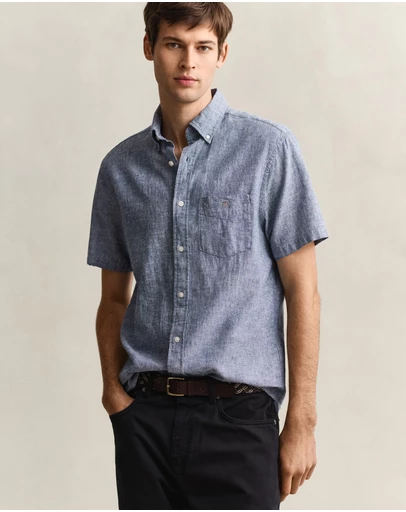 Gant - Cotton Linen Short Sleeve Shirt