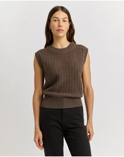 Toorallie - Grid Knit Vest