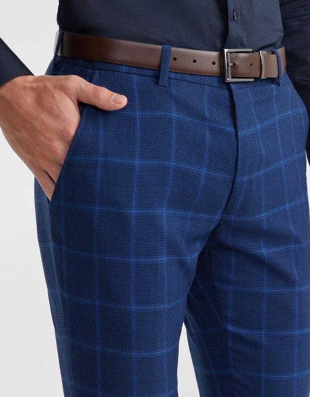 yd. - Wolfe Check Slim Dress Pant