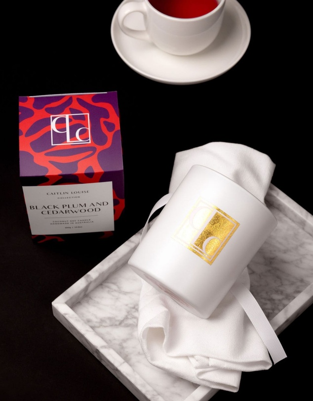 Caitlin Louise Collection - Black Plum and Cedarwood Candle