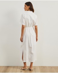 Atmos&Here - Remi Linen Blend Midi Shirt Dress