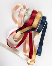 Bespoke Letterpress - Shimmer Satin Ribbon - Navy - 30 Meters