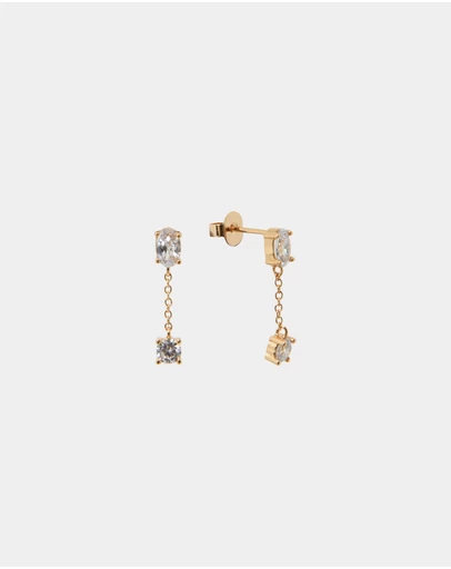 Forcast - Rose 16k Gold Plated 3pc Earring Set
