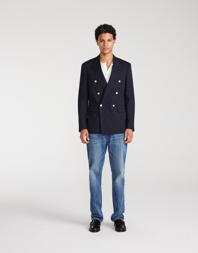 Calibre - Wool Double Breasted Blazer Navy Dark