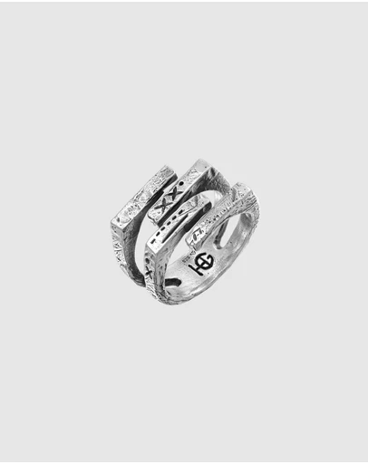 Haze & Glory - ICONIC EXCLUSIVE - Quatro Ring in Oxidised 925 Silver