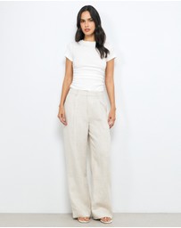 AERE - Straight Leg Linen Pants