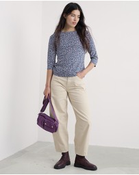 Seasalt - Seasalt Cornwall Purple Easel 3/4 Sleeve Top Jersey