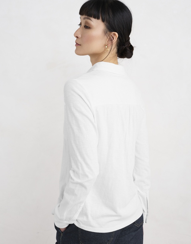 Seasalt - Seasalt Cornwall White Teasel Head Jersey Shirt