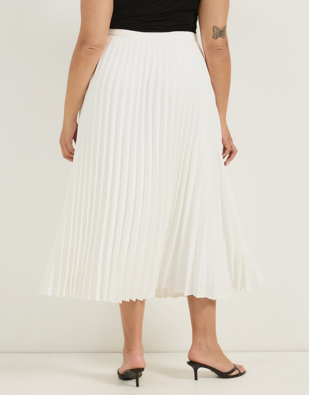 Atmos&Here Curvy - Evie Pleated Midi Skirt