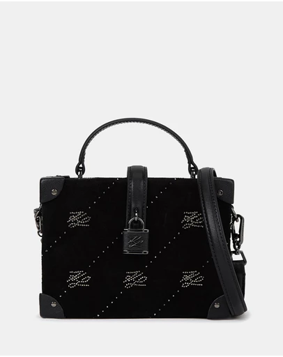 Karl Lagerfeld - K/Autograph Padlock Rhinestone Trunk Bag