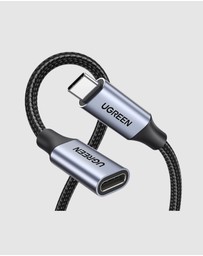 Ugreen - UGREEN USB-C 3.1 Extension Cable 1m Dark Gray Durable Nylon Braided for Data Transfer Charging