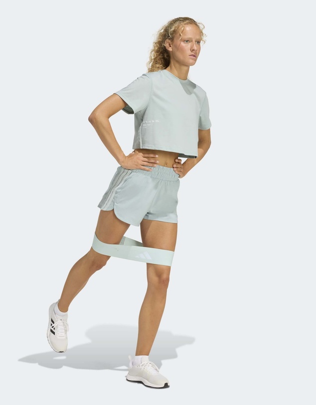 adidas Performance - Pacer Workout Woven High Rise Shorts Womens