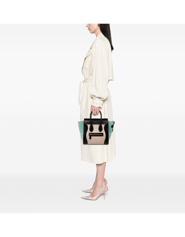 Pre-Loved by Azura Reborn - Pre-Loved Micro Tricolor Leather Luggage Tote