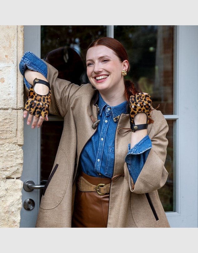 DENTS - Nyla Fingerless Leather Driving Gloves