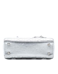 Pre-Loved by Azura Reborn - Pre-Loved Small Metallic Grained Calfskin Cannage My ABCDior Lady Dior