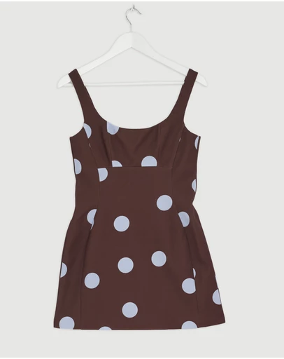 Revibe - Repaired BY JOHNNY. Paloma Polka Mini Dress - AU 8