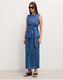 The Fated - Asha Denim Maxi Skirt
