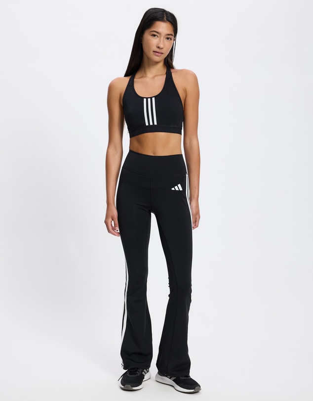 adidas Performance - Optime Essentials Workout 3-Stripes Flared Leggings