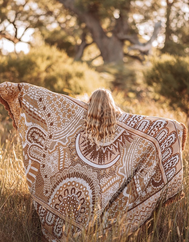 Good Throw Co - Brown Alkira Art Throw Rug