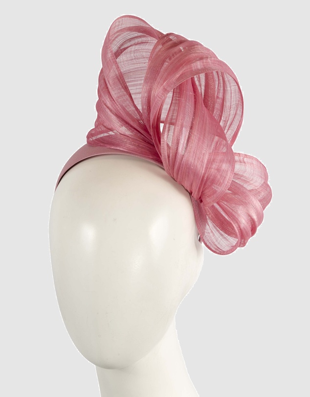 Fillies Collection - Bespoke Dusty Pink Bow Racing Fascinator