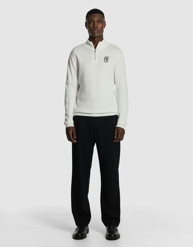 yd. - Ollie Embroidered 1/4 Zip Knit Jumper