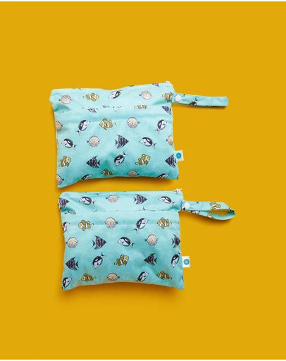 itti bitti - Small Double Pocket Wetbag Pack - Bubbles