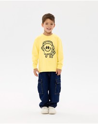 Rock Your Kid - Chill Out David Long Sleeve T-Shirt in Yellow