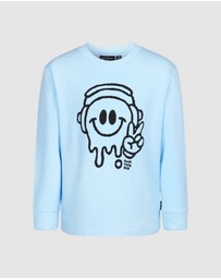 Rock Your Kid - Chill Out David Long Sleeve T-Shirt in Light Blue