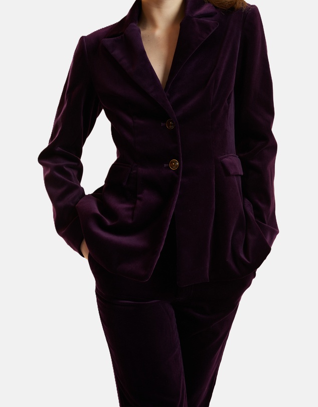 Cynthia Rowley - Velveteen Fitted Blazer