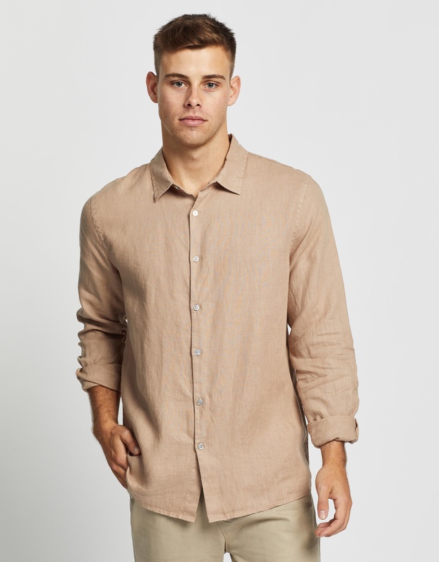 Assembly Label - Casual Long Sleeve Linen Shirt