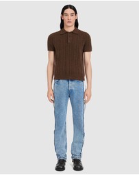 MM6 Maison Margiela - Cable 7G Knit Polo Shirt