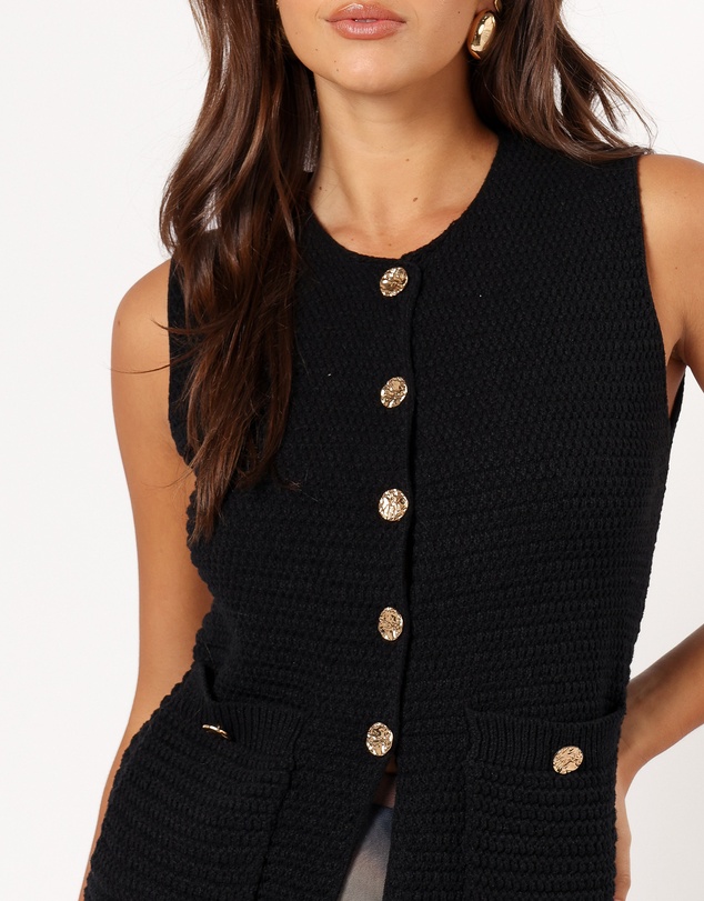 Petal & Pup - Blair Knit Vest - Black