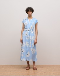 Trenery - Sorell Modal Cap Sleeve Dress in Soft Blue