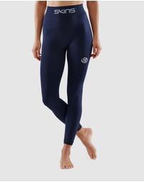 SKINS - SKINS Compression Series-3 Women's Seamless Long Tights Navy Activewear