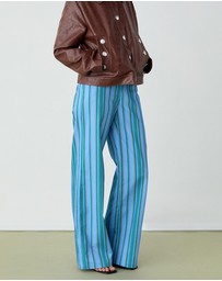 Laagam - Leroy Striped Twill Pants